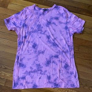 Plus Tie Dye Oversized Beach T-Shirt Dress